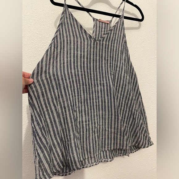 Ces Femme striped gray top size Large - Picture 3 of 8